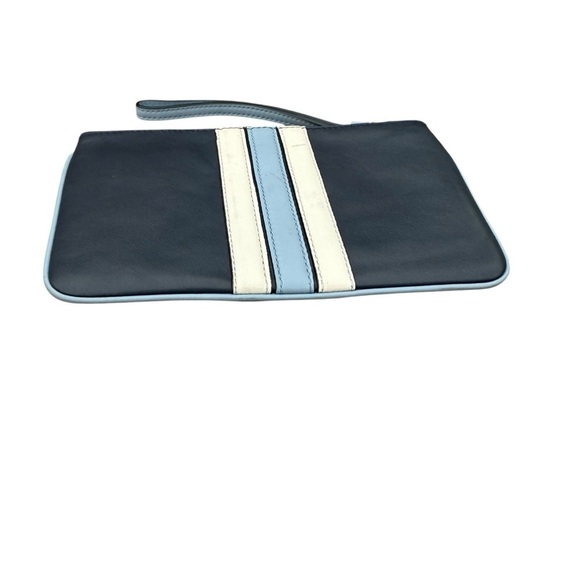 Coach Navy Blue Leather Wristlet - Picture 4 of 13